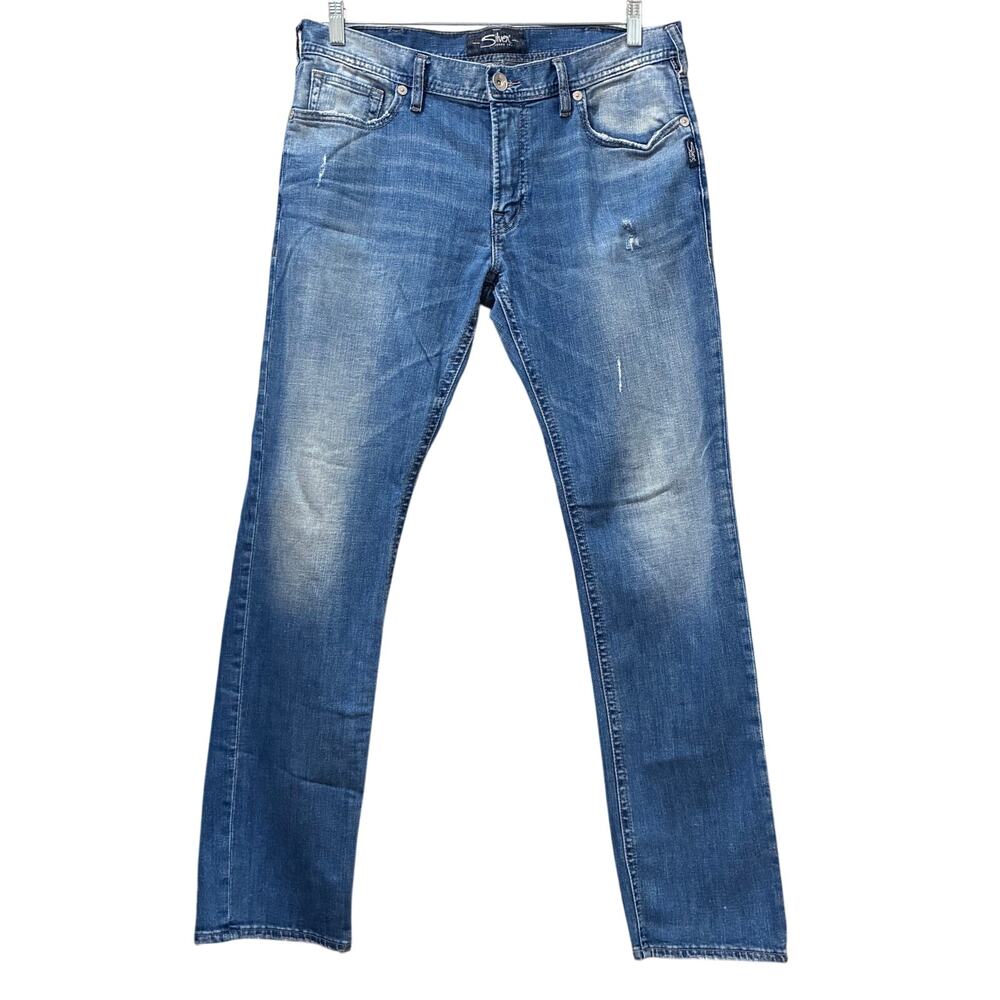 Silver Jeans Co Men's Allan Straight Leg Jeans 34x34